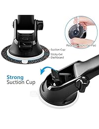 Soporte de ventosa GPS para Garmin [Brazo de extensión rápida], Repuesto para GPS Soporte para bola Panel de instrumentos Parabrisas Soporte para automóvil para Garmin Nuvi Dezl Drive Drivesmart Zumo Driveassist DriveLuxe StreetPilot RV