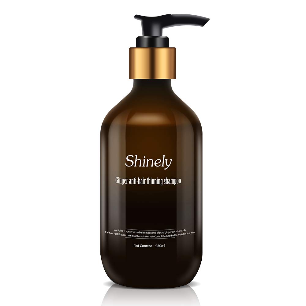 Shinely Hair Growth Shampoo - With Ginger Oil /Herbal Ingredients for Hair Loss and Thinning Hair - Fights Hair Loss, Promotes Hair Growth - No Sulfates - All Hair Types, Men & Women (8.5 Fl Oz/250mL): Beauty