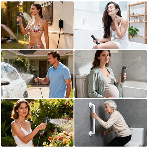Portable Bidet for Travel, JUTIMER 2.5L Water Tank Handheld Bidets, Digital Display Rechargeable Bidet Sprayer, 70Mins Usage, Peri Bottle for Outdoor Camping,Personal Clean,Postpartum Care,Hemorrhoids