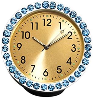 idain Car Dashboard Clock - Mini Vehicle Clock Decoration (Blue)