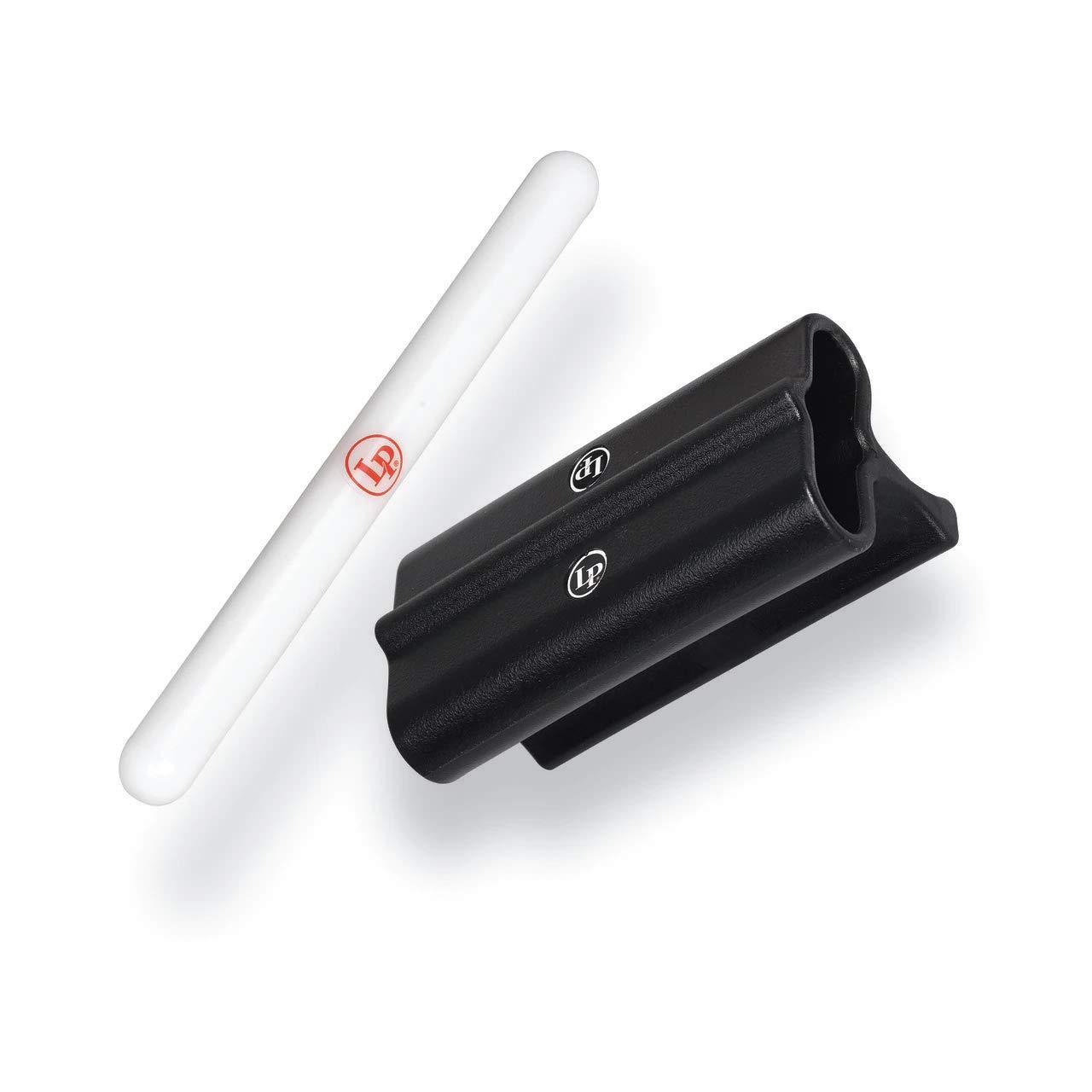 LP Latin Percussion Jam Block Hand Held, Clave Sound, Jenigor Kunststoff, schwarz/weiß, inkl. Striker, LP560