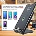 PRUGNA Wireless Fast Charger, Built in Cooling Fan Qi Stand for Samsung Galaxy S8/S8 Plus/S7/S7 Edge/Note 5/S6 Edge Plus, Factory Store - 3 Coils - 10W