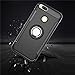 Xiaomi Mi A1 / 5X Case, Rotating Ring Mingwei [ 360 ° Kickstand] Carbon Fiber [Dual Shockproof] Protection Cover Compatible with [Magnetic Car Mount] for Xiaomi Mi A1 (Black, Mi A1)