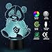 Panda lamp 3D Lamp LED Night Light Panda Bamboo lamp Leaf Touch 7 Color Change Table Lamp Xmas Toy Gift