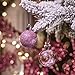 Valery Madelyn 24ct 40mm Elegant Pink Basic Ball Shatterproof Christmas Ball Ornaments Decoration for Christmas
