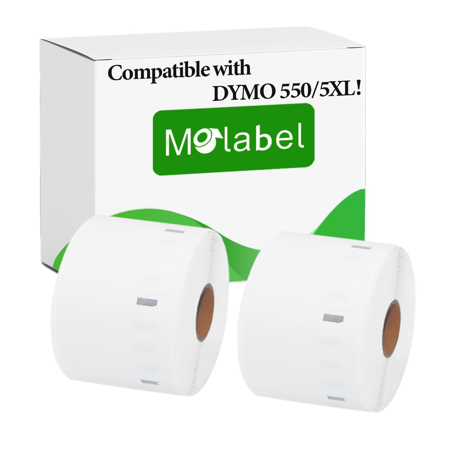 Molabel Multi-Purpose Labels 2 Rolls for Dymo S0722540 11354-chip 57mm x 32mm Compatible with Dymo LabelWriter 550 Printers 1000 Labels per Roll