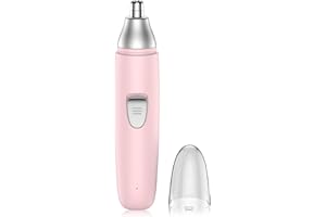 Notato Nose Hair Trimmer Professional Painless Eyebrow Hair Trimmer Powerful Motor and Edge Blades for Smoother Cutting (Pink)