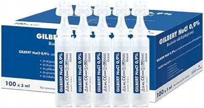 Gilbert NaCl 0.9% Sterile Isotonic Saline Solution 100 x 5ml Vials