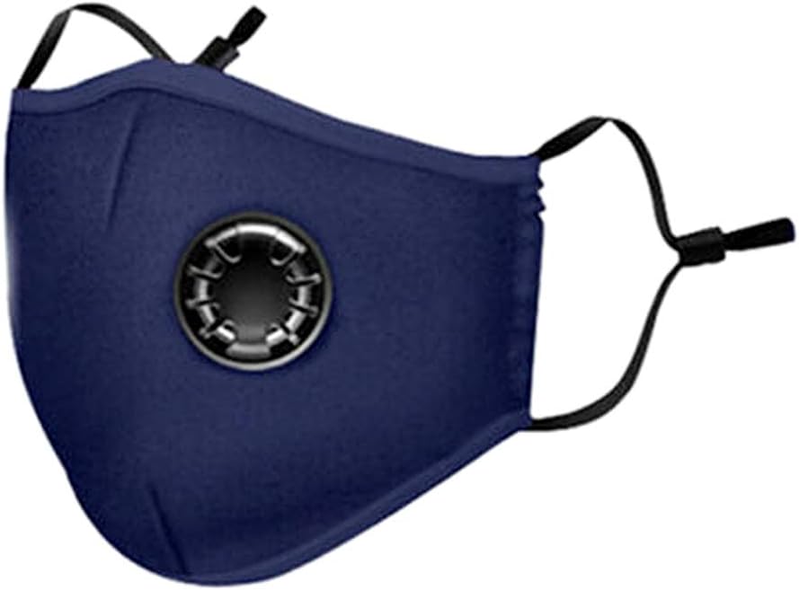 Scorpiuse Activated Carbon M A S K Air Pollution Face M.a.s.k with PM2.5 Filters Washable and Reusable Replaceable Filter Design (Blue)