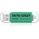 Micro Center Super Speed 2-in-1 512GB Dual Drive Type C &amp; Type A OTG up to 150MB/s USB 3.0 Flash Drives Thumb Drive Memory Storage for Android Smartphone Computers MacBook Tablets PC