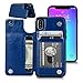 iPhone Xs Max Wallet Case, iPhone Xs Max Case with Credit Card Holder, Shuyo Premium Leather Kickstand Durable Shockproof Protective Cover for iPhone Xs Max (6.5 Inch) - Blue