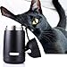 ONEISALL SB60239 Small Cute Cat Thermos Kids Water Bottle Stainless Steel Travel Coffee Mug Portable Vacuum Flask for Kids,Girls,Boys,Women,Cat Lovers,11oz (Black)