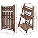Yaheetech 3 Tier Folding Wooden Plant Stand Wood Organizer Flower Pot Stand Plant Display Shelf Rack Ladder Garden Indoors Outdoors 23.6 x 15 x 36.6inthumb 4