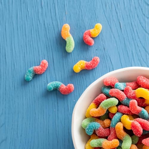 TROLLI SOUR BRITE CRAWLERS MINIS, SOUR GUMMY WORMS, NOVELTY EASTER EGG CANDY, 3.5 OZ