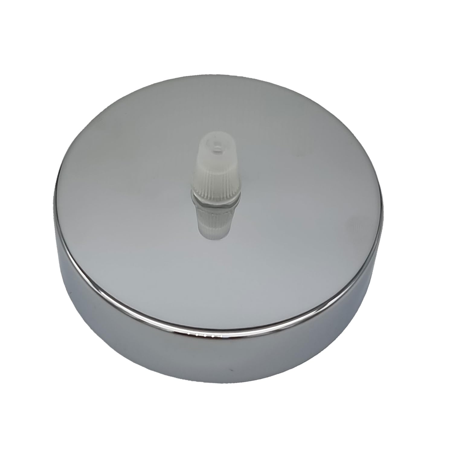 Chrome Ceiling Rose Pendant Light Fitting 100mm Round Metal Ceiling Cover Plate with Accessories for Chandeliers Ceiling Light Fittings Full Set UK Stock