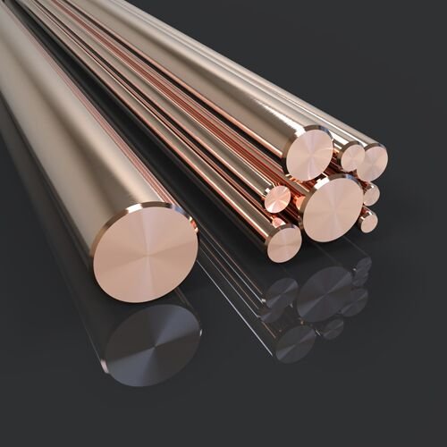 JD Multi Metals - Copper Round Bar Rod - Cheapest Around 4.76mm Upto 100mm Diameter and Various Lengths, Copper, 8mm x 300mm