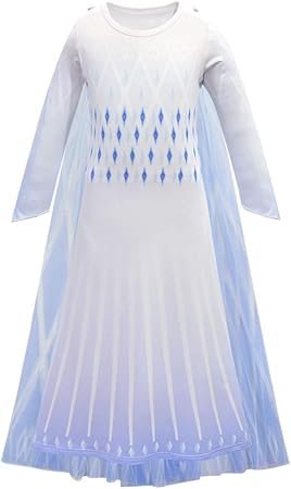 Amazon Amycute エルサ ドレス 子供 アナ雪 ワンピース マント付 プリンセス コスプレ コスチューム 白 仮装 キッズ 女の子 ハロウィン クリスマス 誕生日 プレゼントト 110 ぬいぐるみ おもちゃ
