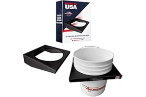 Pit Posse PP3352BK 5 Gallon Bucket Holder Rack Stand - USA Made - Garage, Trailer, Shop Storage - Fits Yeti or Standard 5 Gal