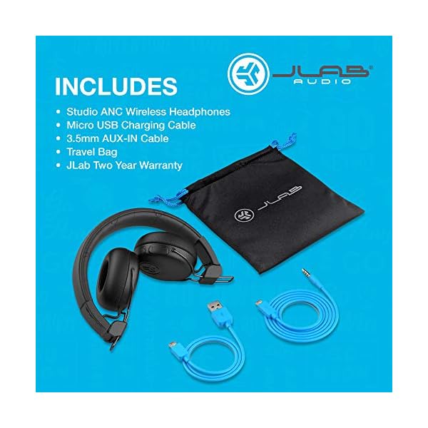 JLab-Audio-Studio-Noise-Cancelling-Headphones-Wireless-Headphones-with-EQ3-Custom-Sound-and-34-Hour-Bluetooth-5-Playtime-28-Hour-Active-Noise-Cancelling-Playtime-Black JLab Studio Noise Cancelling Headphones, Wireless Headphones with EQ3 Custom Sound and 34+ Hour Bluetooth 5 Playtime, 28…