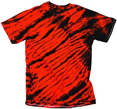 Faded Tiger Stripe All-Over Design Unisex Adult Tie Dye T-Shirt Tee