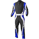 K1 Race Gear Speed 1 CIK/FIA Level 2 Approved Kart Racing Suit (Blue/White/Black, Medium/Large)