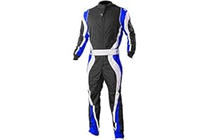 K1 RACEGEAR K1 Race Gear Speed 1 CIK/FIA Level 2 Approved Kart Racing Suit (Blue/White/Black, Medium/Large)