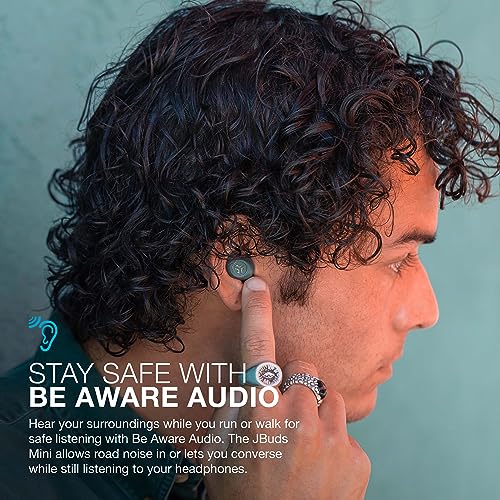 JLab JBuds Mini, True Wireless Earbuds, Bluetooth Multipoint, IP55 Sweat Resistant, Be Aware Audio, Sage