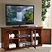 Leick Home 82350 Solid Wood Mission Oak Three Door TV Stand For 55