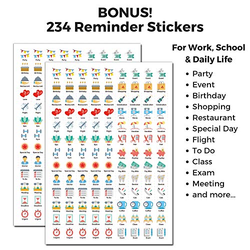 Large Desk Calendar 2020 17.75 x 13.75 (Red, 2020 Calendar) Deskpad Desktop or 2020 Wall Calendar with Stickers for Calendars, Use Through December 2020, Monthly Calandars by Cranbury - Thumbnail 5