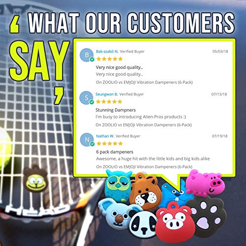 image for Alien Pros Tennis Racket Vibration Dampener (2-Pack) - Perfect Shock A