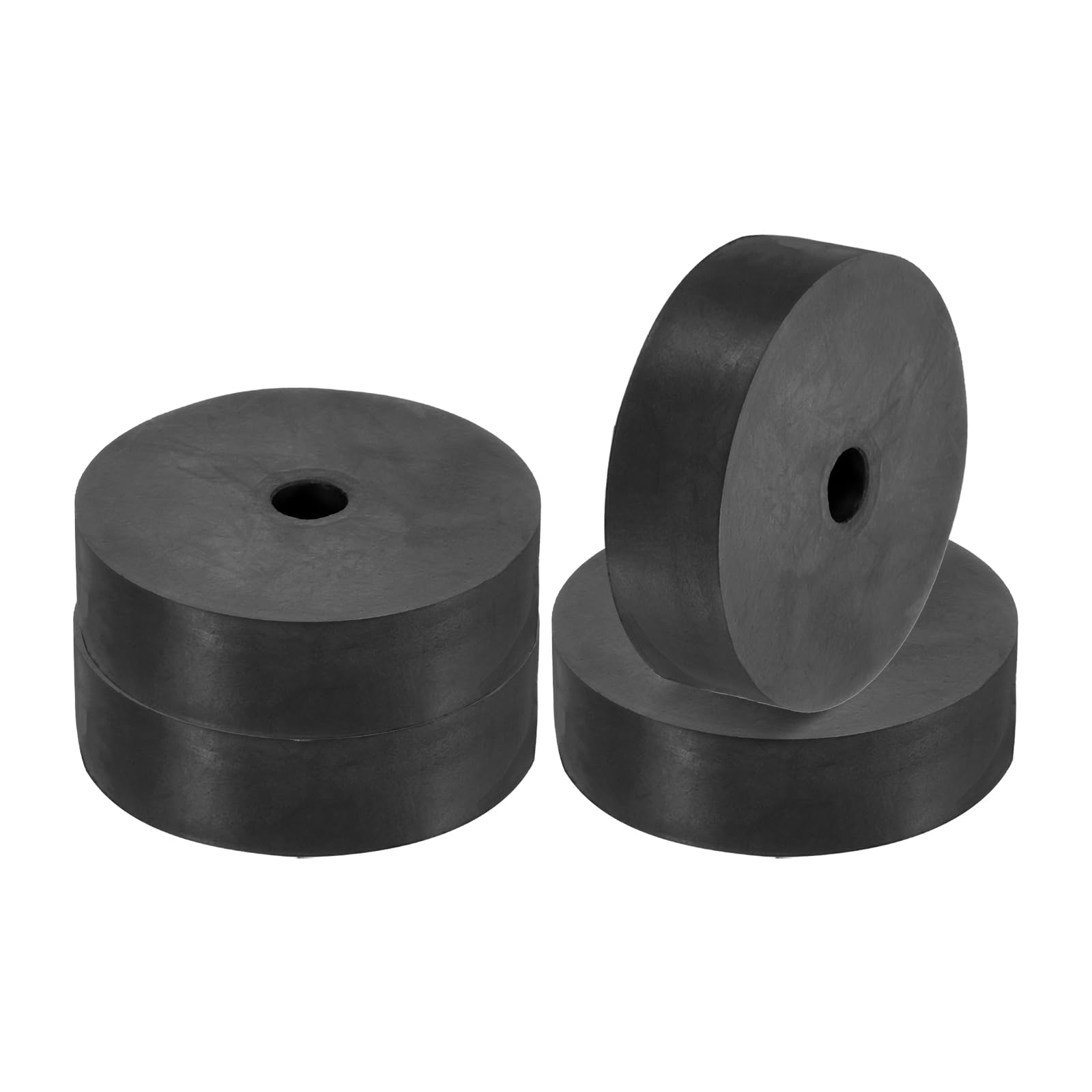 PATIKIL Multi Purpose Rubber Spacer, 4 Pcs 2.8"OD 0.47"ID 0.8"Thickness Neoprene Round Anti-Vibration Isolation Pads Isolator Rubber Bushings Spacer Washer for HVAC Bolts Car Accessories