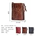 Leather RFID Blocking Bifold Wallets for men, Men's Genuine Leather Card Holder Purse Zipper Coin Pocket Double Zipper Bifold Wallet