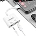 DPKIKO Compatible Adapter Splitter Replacement for Iph X / 8/8 Plus / 7/7 Plus, 3.5 mm Headphone Jack Charger, 2 in 1 Audio AUX Music Control Charge Connector
