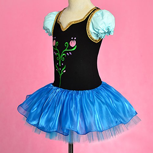 Dressy Daisy Girls' Princess Anna Tulip Embroidery Ballet Tutus Dancewear Fairy Costume Size 3-4T Multicoloured