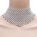 Barabum Fancy Love Elegant Bohemian Statement Necklace Charms for Women Choker Flower Cluster Diamond (Silver)