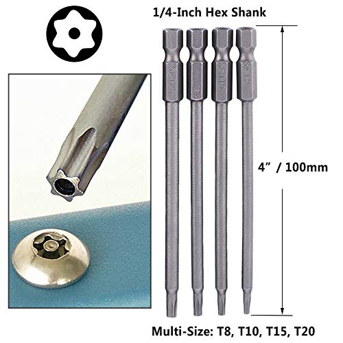 image for Yakamoz 16Pcs 4-in-1 Multi Long Magnetic Screwdriver Bit Set with 1/4
