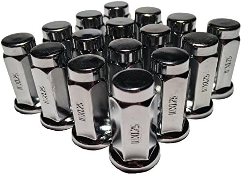 Coyote 16 Chrome 10X1.25 Flat Base Lug Nuts ATV UTV 14mm Hex Compatible with Honda Yamaha Suzuki