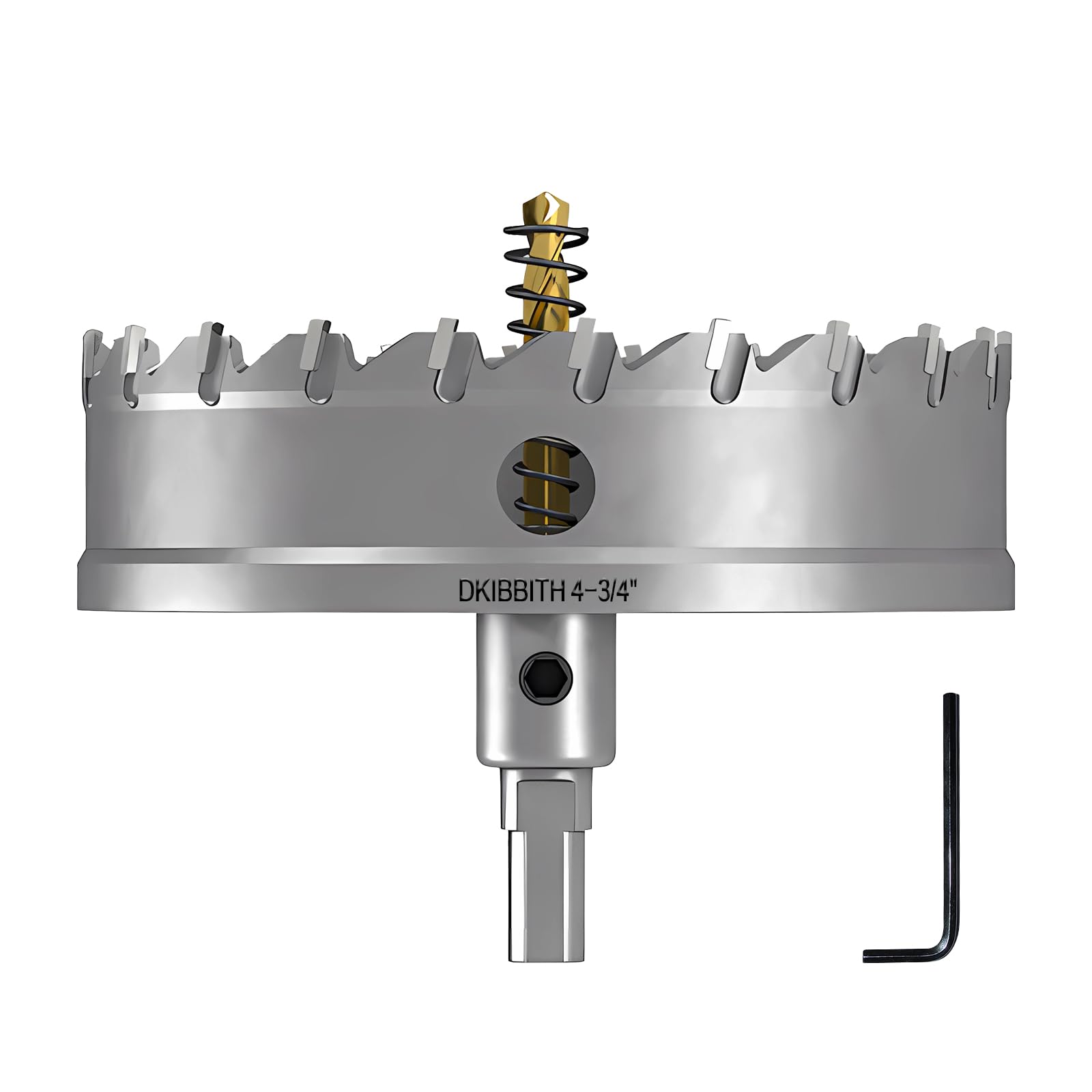 Photo 1 of DKIBBITH TCT Hole Saw Set, 4-3/4"(120mm) Heavy Duty Tungsten Carbide Tipped Hole Cutters for Stainless Steel, Copper, Iron, Brass, Plastic with Titanium-Plated Pilot Drill Bits