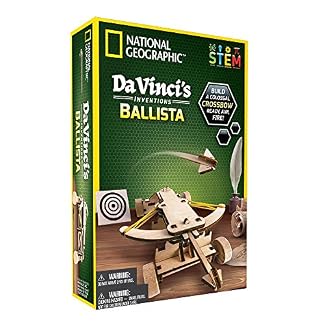 NATIONAL GEOGRAPHIC Construction Model Kit – Build Your Own Wooden Model of The Original Ballista, Learn About Da Vinci…