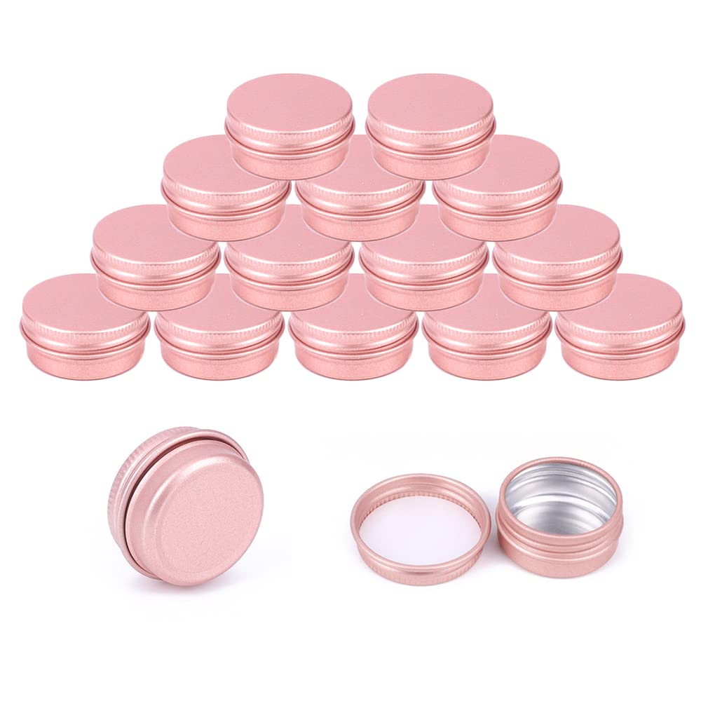 YDHfdc Aluminium Empty Jars 15 Pieces 10ml sample pots for cosmetics Empty lip balm tins with Lids Aluminium Tins for Lip Balm, Cream, Candles, Cosmetics