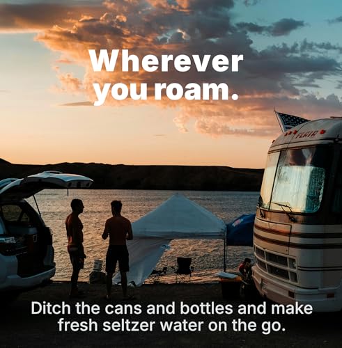 Soda Sense 60L CO2 Exchange Canister - 1 Pack, Threaded Style - Compatible with All 'Screw-In' Soda/Sparkling Water Makers, Including SodaStream BLUE Cylinder Models, Ninja Thirsti, Philips & More