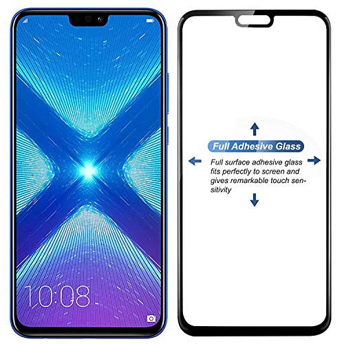 CELLBUZZ® Full Edge To Edge For Honor 8X Tempered Glass Full Glue Screen Protector With Full Installation Kit (PACK OF 1