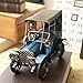 Metal Vintage Blue Classic Car Model Wrought Iron Handicraft Old Car Model Tinplate Car Model