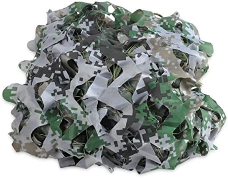 Military Camouflage Net Woodland Digital Camo Netting Camo Cover Hunting Camping Tent for Decoration (4*9m)157.5in*354in