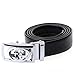 Vbiger Letter Buckle Men's Dress Belt Ratchet Belt 35mm Wide Strap