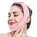 Facial Lifting Strap, V Line Mask Neck Double Chin Belt Skin Care Chin Lifting Firming Wrap(Pink)