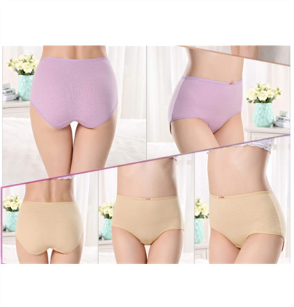Gusbon Fashion 4 Pack Women’s Underwear，Cotton Mid Rise Briefs Hipster Panties for Lady Girl
