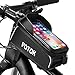 Potok Bicycle Phone Mount Bag, Waterproof Front Frame Bike Bags Sensitive Touch Screen Large Capacity Sun Visor Top Tube Bike Bag Compatible with iPhone Xs Max/ 8Plus, Galaxy Note 9