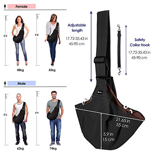 SlowTon Dog Carrier Sling, Thick Padded Adjustable Shoulder Strap Dog