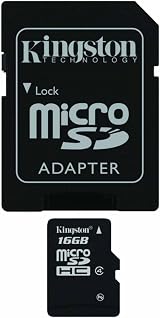 Kingston 4GB microSD HC Memory Card - Black, USB 2.0 Speed view 1